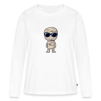 Mumie Halloween Cool - Frauen Premium Bio Langarmshirt - Weiß - Vorne - Julia (174cm)