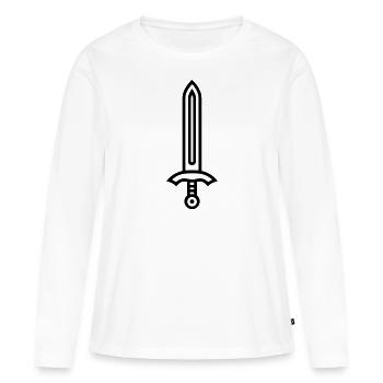 épée - T-shirt manches longues Premium bio Femme - blanc - Devant - Julia (174cm)