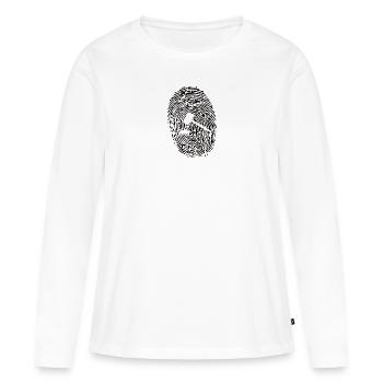 Lawyer Justice Fingerprint - Women's Premium Organic Long Sleeve Shirt - white - Front - Julia (174cm)