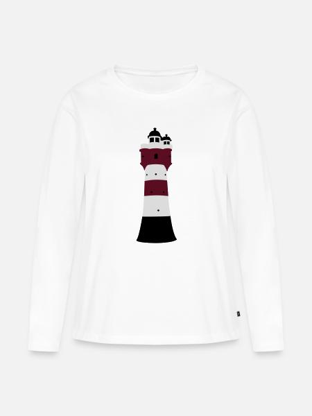 Leuchtturm - Frauen Premium Bio Langarmshirt - Weiß