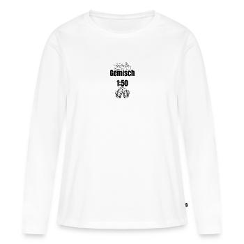 Motorrad Gemisch 1.50 Bier - Frauen Premium Bio Langarmshirt - Weiß - Vorne - Julia (174cm)