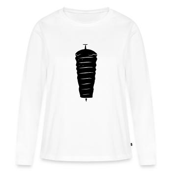 Döner Kebab - T-shirt manches longues Premium bio Femme - blanc - Devant - Julia (174cm)