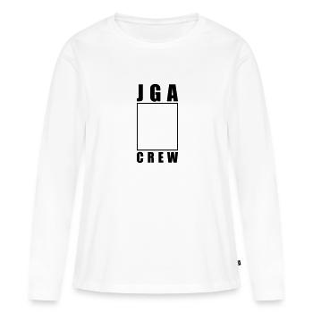 JGA Crew Leer - Frauen Premium Bio Langarmshirt - Weiß - Vorne - Julia (174cm)