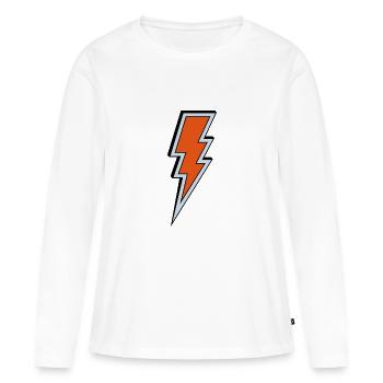 Blitz - Frauen Premium Bio Langarmshirt - Weiß - Vorne - Julia (174cm)