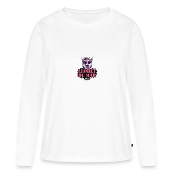 Lloret De Mar 2025 Alpaka - Frauen Premium Bio Langarmshirt - Weiß - Vorne - Julia (174cm)