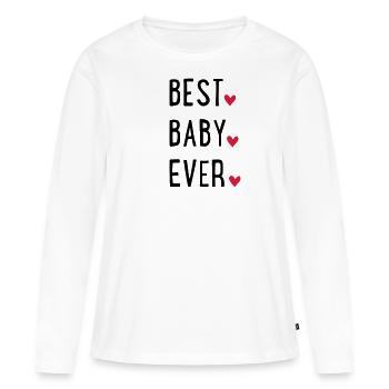 bébé - T-shirt manches longues Premium bio Femme - blanc - Devant - Julia (174cm)