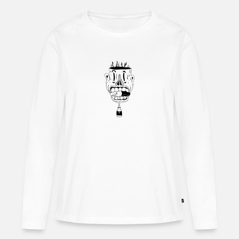 don't take another pill - Maglia a maniche lunghe ecologica premium da donna - bianco