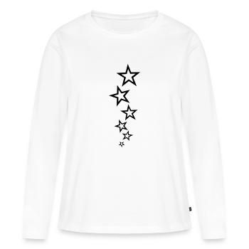 stars - T-shirt manches longues Premium bio Femme - blanc - Devant - Julia (174cm)