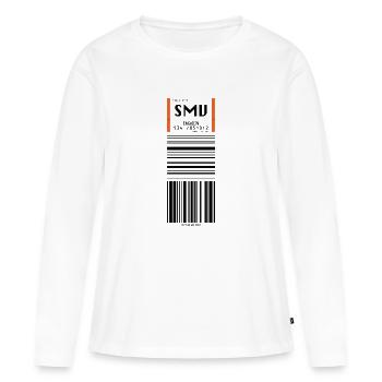 Flughafen Engadin Samedan - Frauen Premium Bio Langarmshirt - Weiß - Vorne - Julia (174cm)