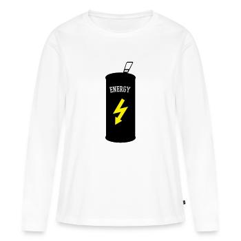 Energy Drink - Frauen Premium Bio Langarmshirt - Weiß - Vorne - Julia (174cm)
