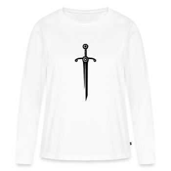 Epée - T-shirt manches longues Premium bio Femme - blanc - Devant - Julia (174cm)