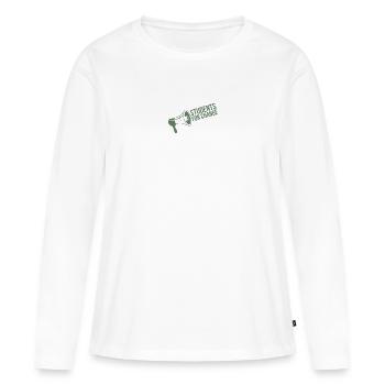 Des étudiants pour le changement - T-shirt manches longues Premium bio Femme - blanc - Devant - Julia (174cm)