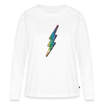 Blitz Flash Vintage - Women's Premium Organic Long Sleeve Shirt - white - Front - Julia (174cm)