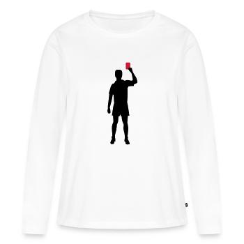 Arbitre - T-shirt manches longues Premium bio Femme - blanc - Devant - Julia (174cm)