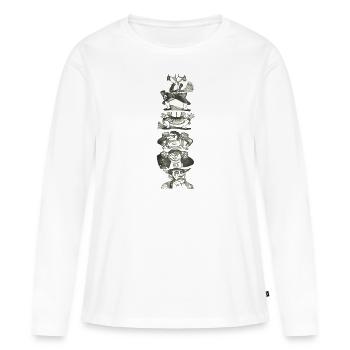 Les toreros de Posada - T-shirt manches longues Premium bio Femme - blanc - Devant - Julia (174cm)