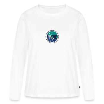 fishing fishing fishing motif logo - Women's Premium Organic Long Sleeve Shirt - white - Front - Julia (174cm)