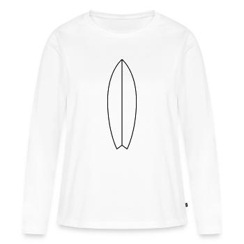 Planche de surf - T-shirt manches longues Premium bio Femme - blanc - Devant - Julia (174cm)