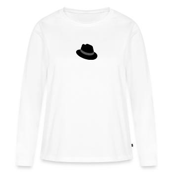Red Hat logo - T-shirt manches longues Premium bio Femme - blanc - Devant - Julia (174cm)