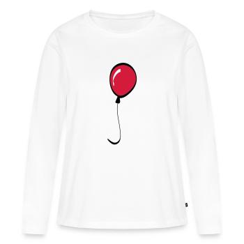 ballon - T-shirt manches longues Premium bio Femme - blanc - Devant - Julia (174cm)