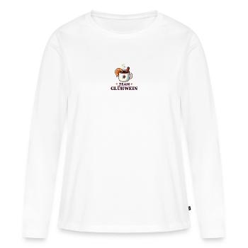 Équipe Vin chaud - T-shirt manches longues Premium bio Femme - blanc - Devant - Julia (174cm)