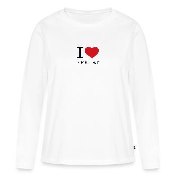J’ADORE ERFURT - T-shirt manches longues Premium bio Femme - blanc - Devant - Julia (174cm)