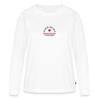 Bangkok - Frauen Premium Bio Langarmshirt - Weiß - Vorne - Julia (174cm)