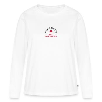 Bali - T-shirt manches longues Premium bio Femme - blanc - Devant - Julia (174cm)