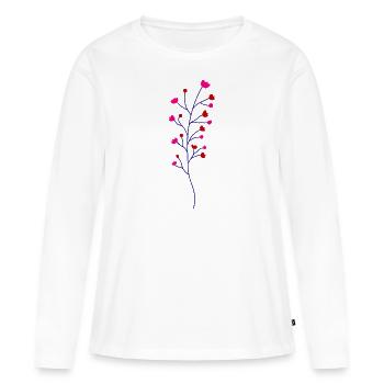 Flower Flower Plant - Women's Premium Organic Long Sleeve Shirt - white - Front - Julia (174cm)