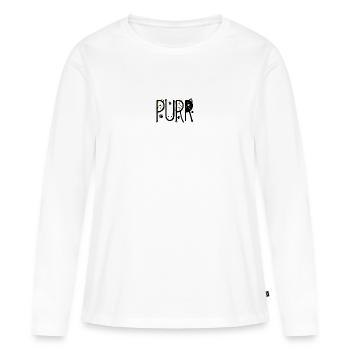 Ronronner - T-shirt manches longues Premium bio Femme - blanc - Devant - Julia (174cm)