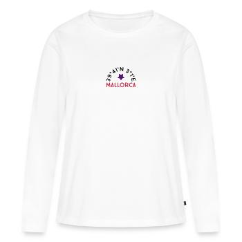 Majorque - T-shirt manches longues Premium bio Femme - blanc - Devant - Julia (174cm)
