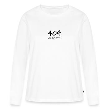 404 self not found - Women's Premium Organic Long Sleeve Shirt - white - Front - Julia (174cm)