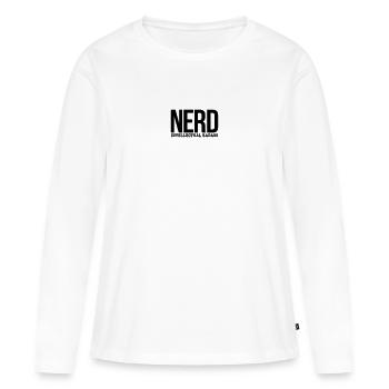 nerd - T-shirt manches longues Premium bio Femme - blanc - Devant - Julia (174cm)