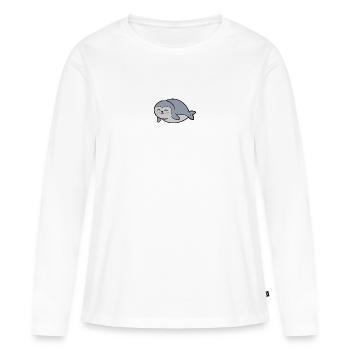 Robbe Seehund - Frauen Premium Bio Langarmshirt - Weiß - Vorne - Julia (174cm)