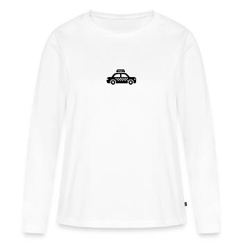 Taxi3 - T-shirt manches longues Premium bio Femme - blanc - Devant - Julia (174cm)