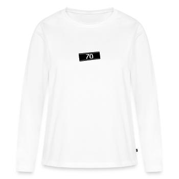 Film négatif-70 ans - T-shirt manches longues Premium bio Femme - blanc - Devant - Julia (174cm)