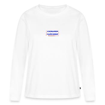Chuchoteur de serveur - T-shirt manches longues Premium bio Femme - blanc - Devant - Julia (174cm)
