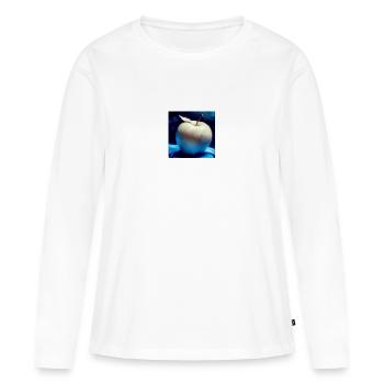 a simpel weird appel - Frauen Premium Bio Langarmshirt - Weiß - Vorne - Julia (174cm)