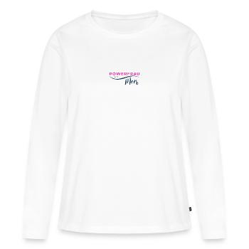 Powerfrau vom Meer pink - Frauen Premium Bio Langarmshirt - Weiß - Vorne - Julia (174cm)