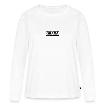 Ghana - T-shirt manches longues Premium bio Femme - blanc - Devant - Julia (174cm)
