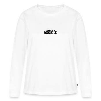 Mer du Nord - T-shirt manches longues Premium bio Femme - blanc - Devant - Julia (174cm)