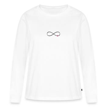 Symbole infini étoile signe infini - T-shirt manches longues Premium bio Femme - blanc - Devant - Julia (174cm)