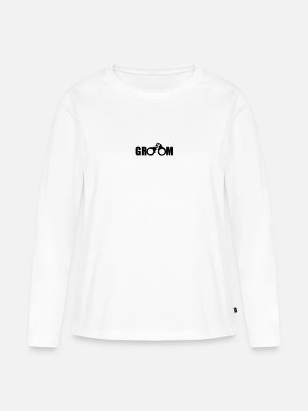 Bräutigam bachelor party - Frauen Premium Bio Langarmshirt - Weiß