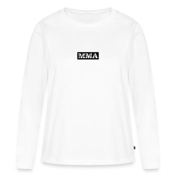 Le MMA - T-shirt manches longues Premium bio Femme - blanc - Devant - Julia (174cm)