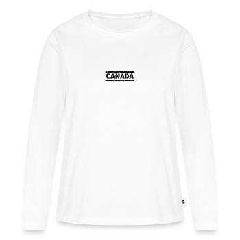 Canada - T-shirt manches longues Premium bio Femme - blanc - Devant - Julia (174cm)