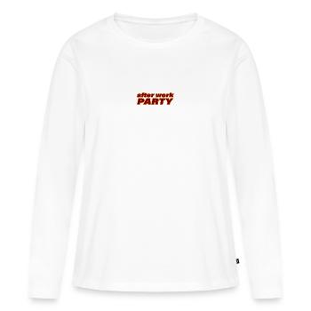 AFTER WORK PARTY - Frauen Premium Bio Langarmshirt - Weiß - Vorne - Julia (174cm)