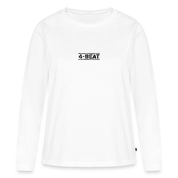 4 Beat - Women's Premium Organic Long Sleeve Shirt - white - Front - Julia (174cm)