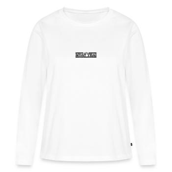 Muay Thaï - T-shirt manches longues Premium bio Femme - blanc - Devant - Julia (174cm)