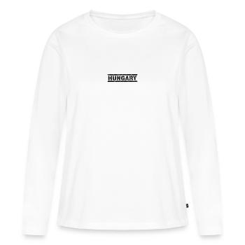 Hongrie - T-shirt manches longues Premium bio Femme - blanc - Devant - Julia (174cm)