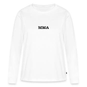 Le MMA - T-shirt manches longues Premium bio Femme - blanc - Devant - Julia (174cm)