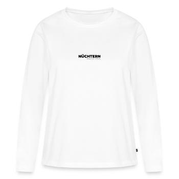 Nüchtern war gestern - Frauen Premium Bio Langarmshirt - Weiß - Vorne - Julia (174cm)